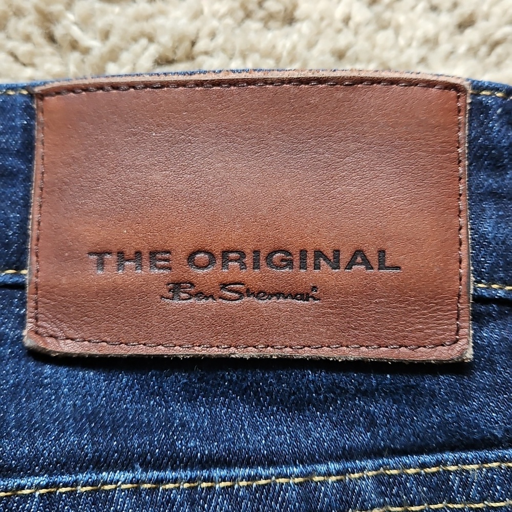 The Original Ben Sherman Straight Fit Jeans, Dark Wash, Size 38S - Picture 8 of 8